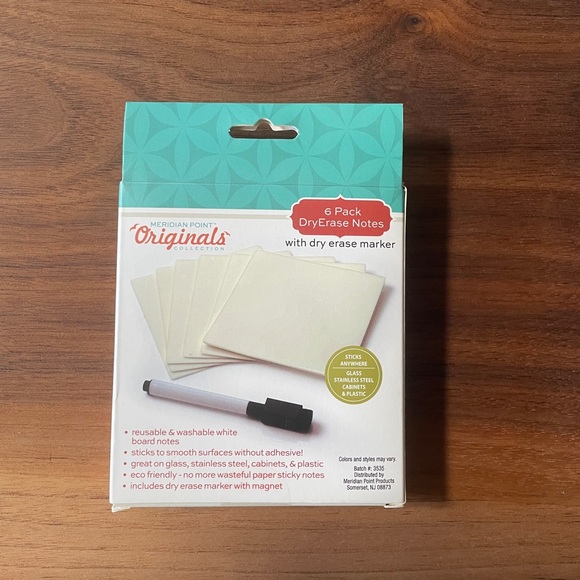 MERIDIAN POINT REUSABLE DRY ERASE POST IT NOTES WITH MARKER (6 PACK) - Picture 7 of 8